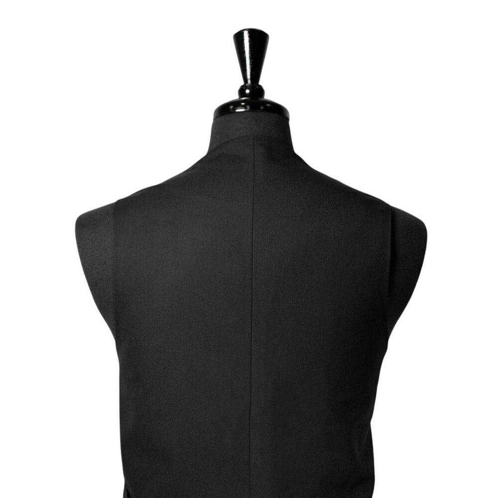 Mens 42R Wool Vest Burgundy Cream Plaid Waistcoat Classic Formal Wedding Party - Picture 8 of 10